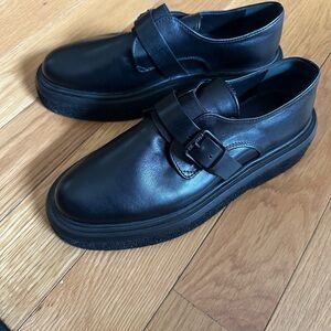 MaxMara Black Leather Loafers